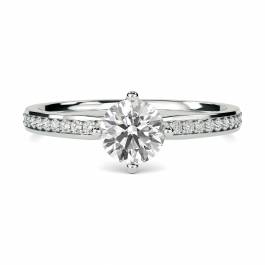 Shoulder Set Diamond Engagement Ring - Diamond Heaven