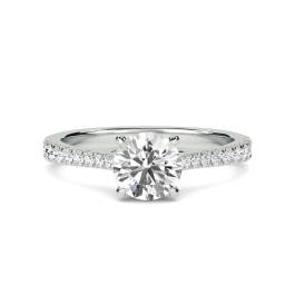 Shoulder Set Diamond Engagement Ring - Diamond Heaven