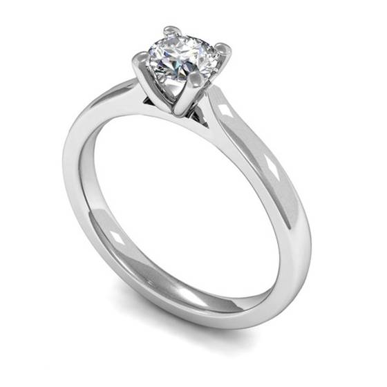 0.93ct SI2/E Round Diamond Engagement Ring