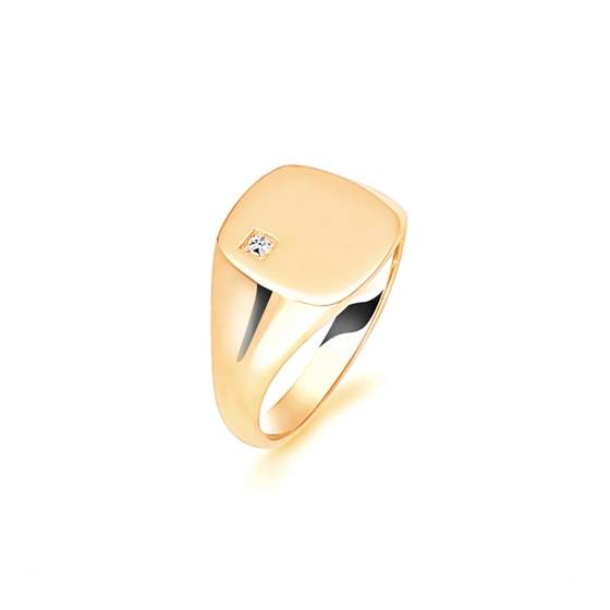 9ct Yellow Gold Gents Ring