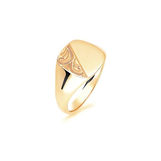 9ct Yellow Gold Gents Ring