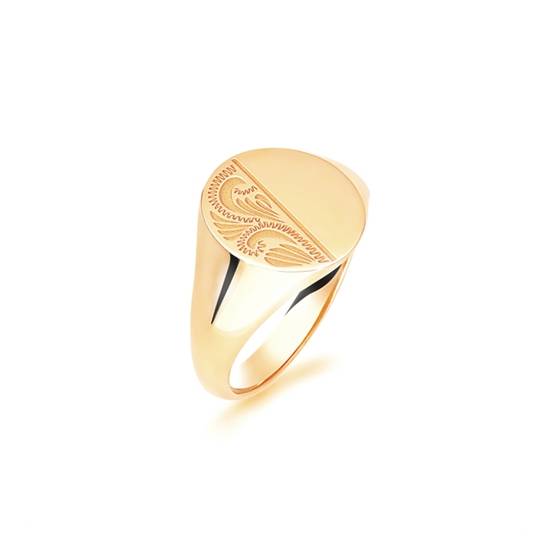 9ct Yellow Gold Gents Ring