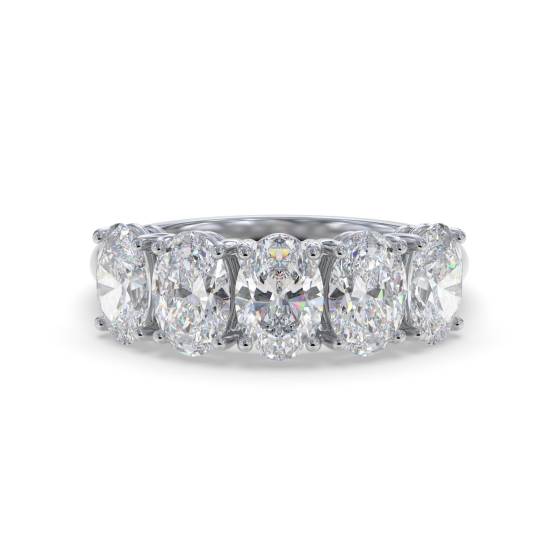 0.50ct VS2/F Oval Diamond 5 Stone Ring