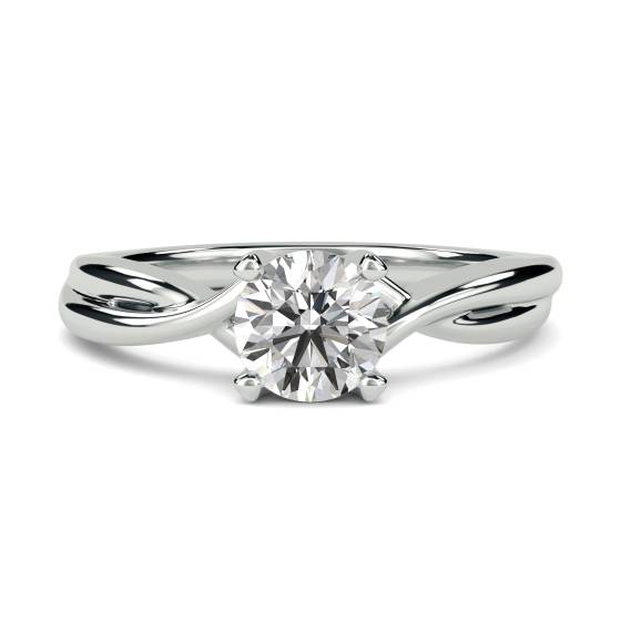 0.90ct I1/E Modern Intertwined Round Diamond Engagement Ring