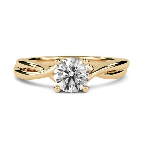 0.70ct VS2/I Modern Intertwined Round Diamond Engagement Ring