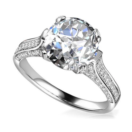 0.75 SI2/G Modern Round Diamond Vintage Ring