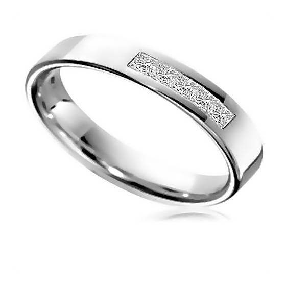 0.20ct VS/F-G Princess Diamond Wedding Ring