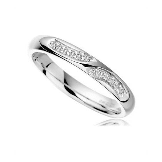 0.10ct VS/F-G 2.5mm Wedding Ring