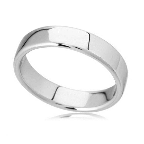 Slight Court with Flat Edge Wedding Ring - Light weight, 6mm width