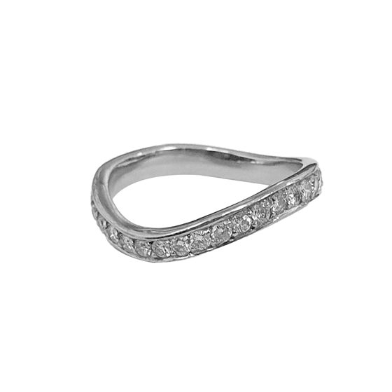 0.30ct VS/F-G Round Cut Diamond Shaped Wedding Ring