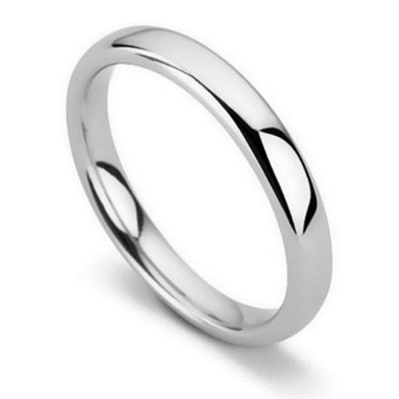 Traditional Court Wedding Ring - Lightweight, 3mm width