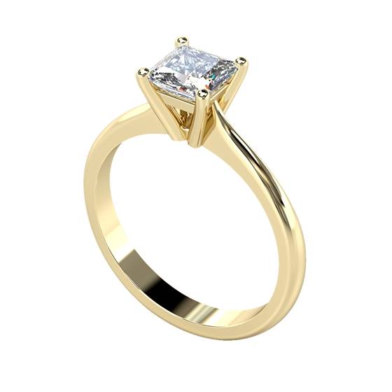 0.40ct SI2/D Princess Diamond Engagement Ring