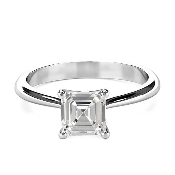 0.50ct VVS1/G Asscher Diamond Engagement Ring