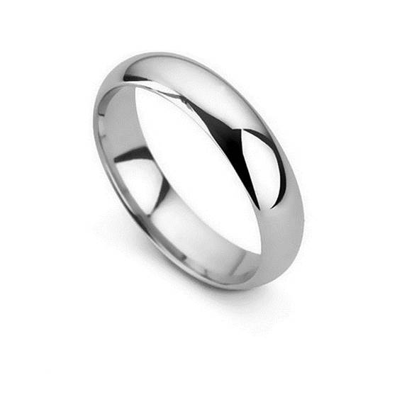 D Shape Wedding Ring - Lightweight, 5mm width