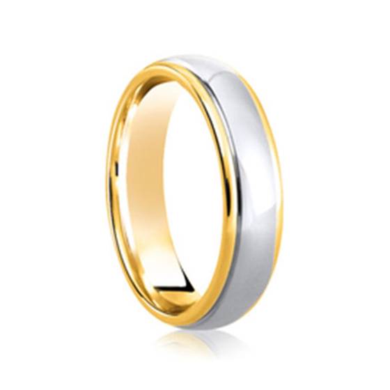 5mm Two Tone Wedding Ring