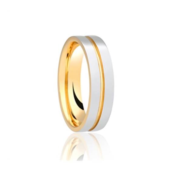 5mm Two Tone Wedding Ring