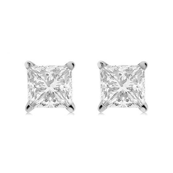 0.40 VS/F-G Lucida Princess Cut Diamond Earrings