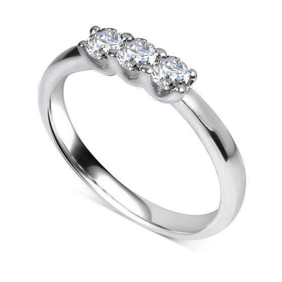 0.51ct VS/E-F Diamond Trilogy Ring