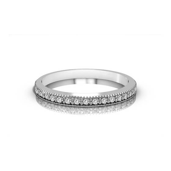 0.50 SI/F-G Classic Round Diamond Half Eternity Ring