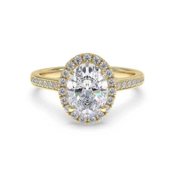 1.00ct VS2/G Oval Diamond Halo Ring