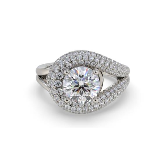 0.75ct SI2/G Modern Vintage Round Diamond Ring