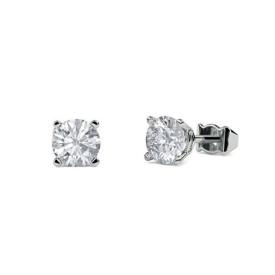 0.50ct VS/F Contemporary Round Diamond Designer Earrings