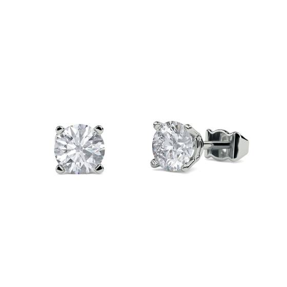 1.00ct SI/H Contemporary Round Diamond Designer Earrings