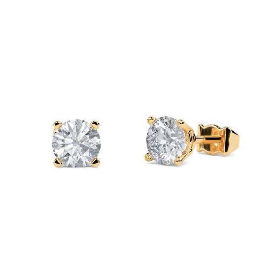 0.84ct SI/F-G Contemporary Round Diamond Designer Earrings