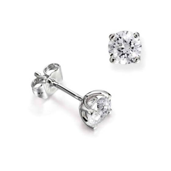 1.40ct VVS/D-E Round Lab Grown Diamond Stud Earrings