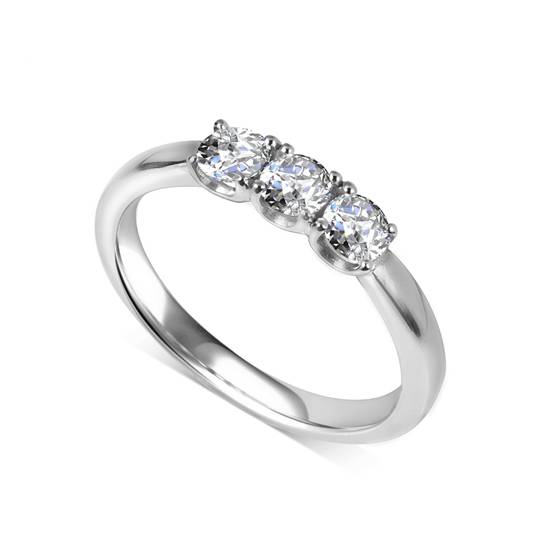 0.30ct VS/E-F Diamond Trilogy Ring