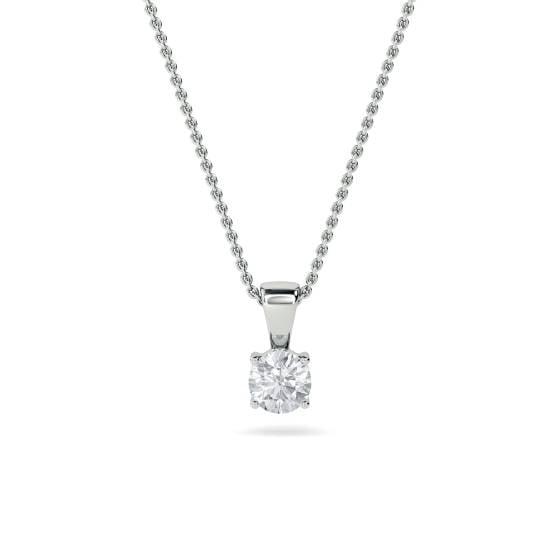 1.00ct I1/F Traditional Round Diamond Solitaire Pendant