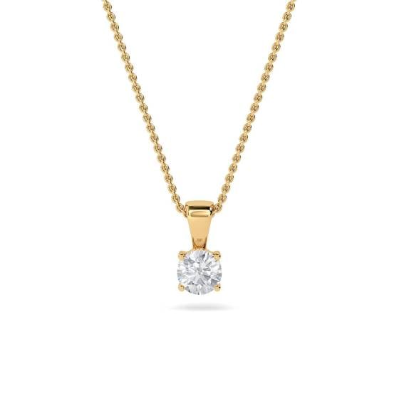 0.40ct VS/F-G Round Diamond Solitaire Pendant