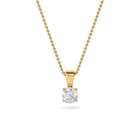 0.50ct VS/F-G Round Diamond Solitaire Pendant