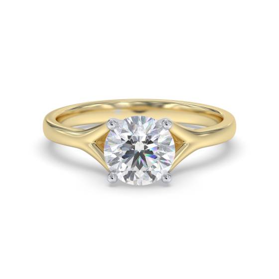 0.91ct I1/D Round Diamond Engagement Ring