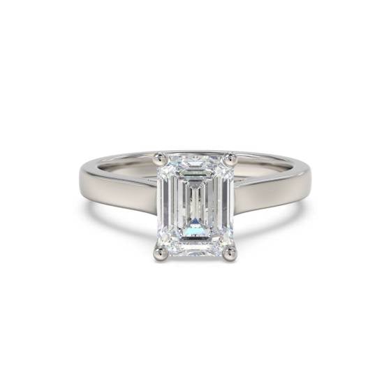 1.00ct SI2/E Emerald Labgrown Diamond Engagement Ring