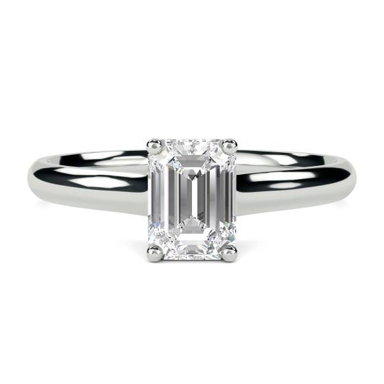 0.40ct VVS2/H Modern Emerald Diamond Engagement Ring