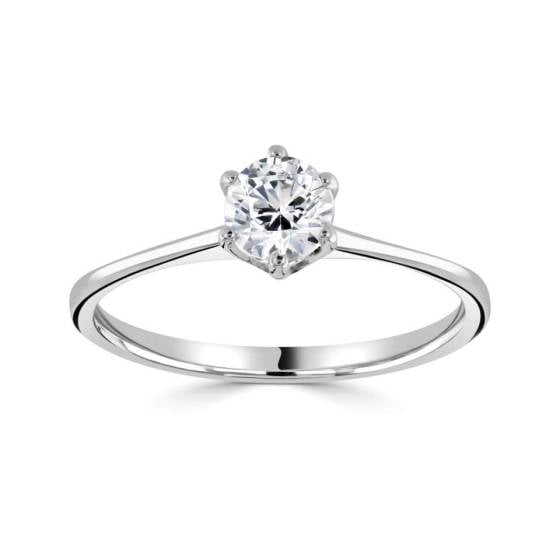 0.80ct SI2/G Round Diamond Solitaire Ring