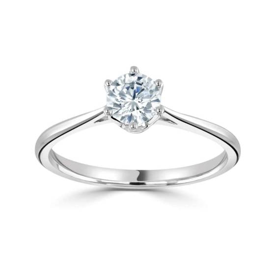 1.00ct SI2/G Round Diamond Solitaire Ring