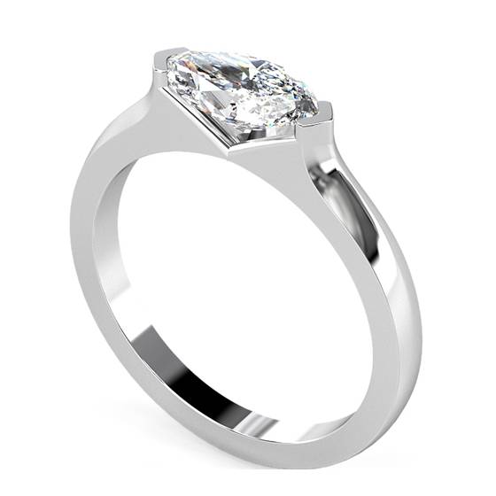 0.30ct VS2/G Marquise Diamond Solitaire Ring