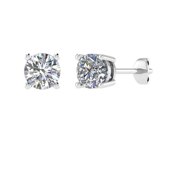 0.90ct SI/F-G Round Diamond Stud Earrings