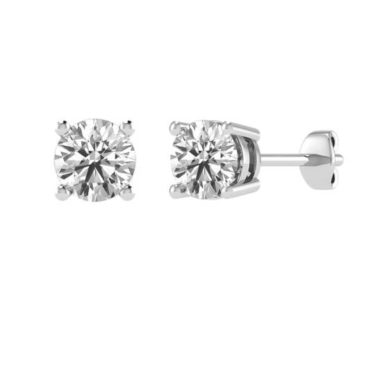 0.80ct SI/F-G Round Diamond Stud Earrings