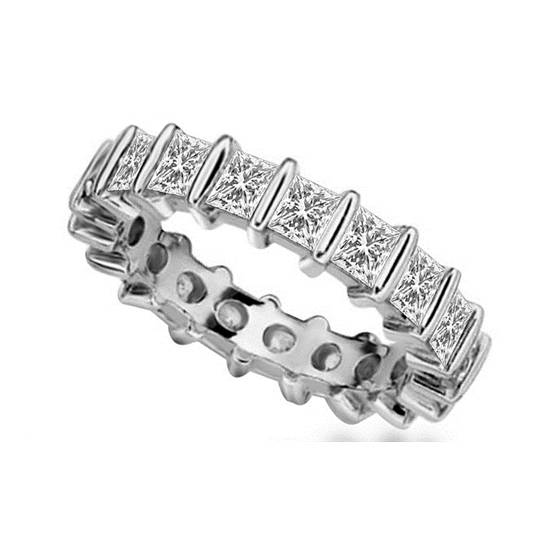 0.75ct SI1/F Princess Diamond Full Eternity Ring