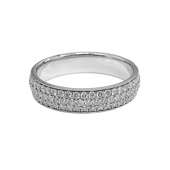 1.40ct VS/E-F Triple Row Round Cut Full Eternity Band