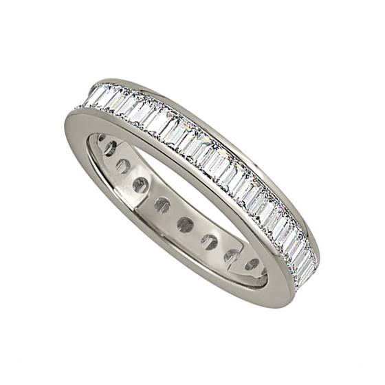 1.50ct VS/E-F Classic Baguette Diamond Full Eternity Ring