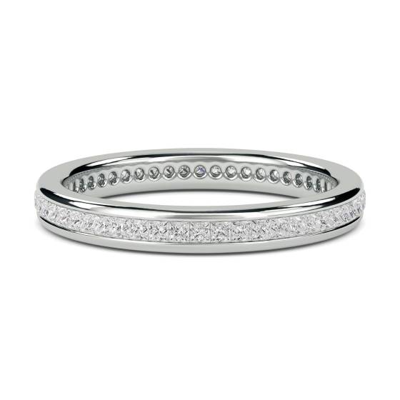 0.55ct VS/E-F Princess Diamond Full Eternity Ring