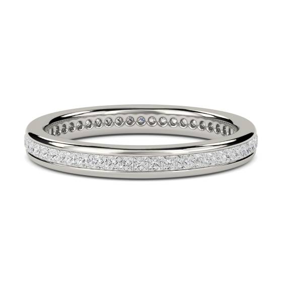 0.50ct VS/E-F Princess Diamond Full Eternity Ring