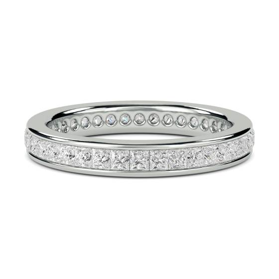 1.00ct VS/E-F 3mm Princess Diamond Full Eternity Ring