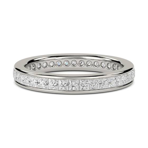 1.00ct VS/E-F 3mm Princess Diamond Full Eternity Ring