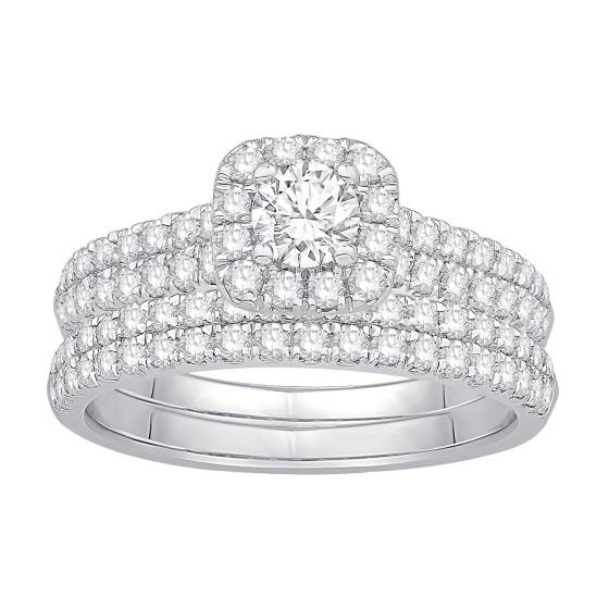 1.25ct VS/E-F Round Diamond Bridal Set Ring