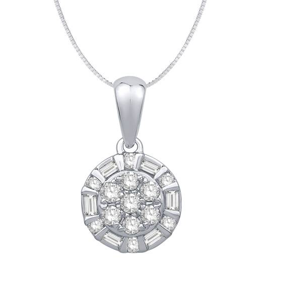 0.23ct VS/E-F Round Diamond Designer Pendant